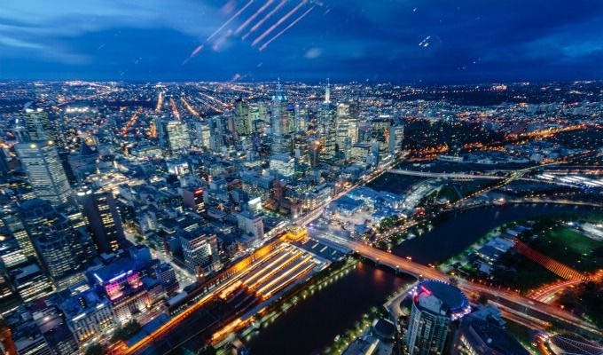 Victoria, Melbourne Skyline at Night © Roberto Seba/Tourism Australia - Australia