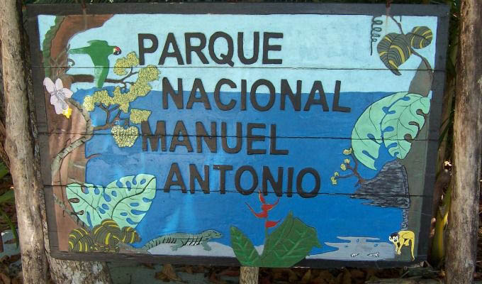 Manuel Antonio National Park, Entrance Sign - Costa Rica