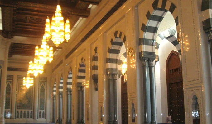 Muscat, Grand Mosquee Sultan Qaboos Interior - Oman