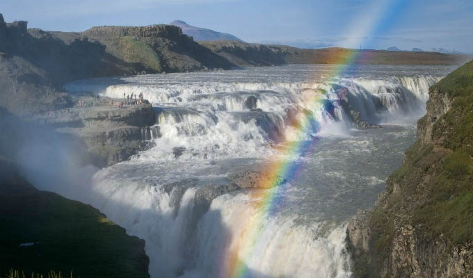 Gullfoss Falls, Aerial View - Courtesy of Iceland Travel - Iceland