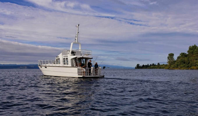 Huka Lodge, Fishing on Lake Taupo - New Zealand