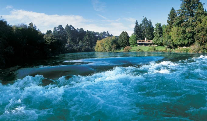 Huka Lodge View from the Huka Falls - New Zealand