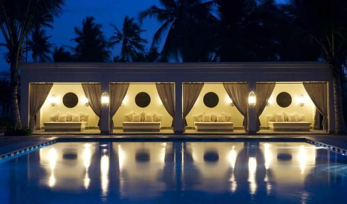 Baraza Resort & Spa, Pool Area at night - Zanzibar