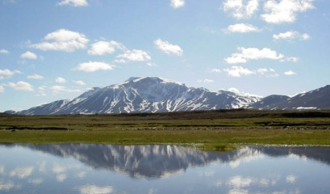 Snaefell Volcano in Summer - Iceland