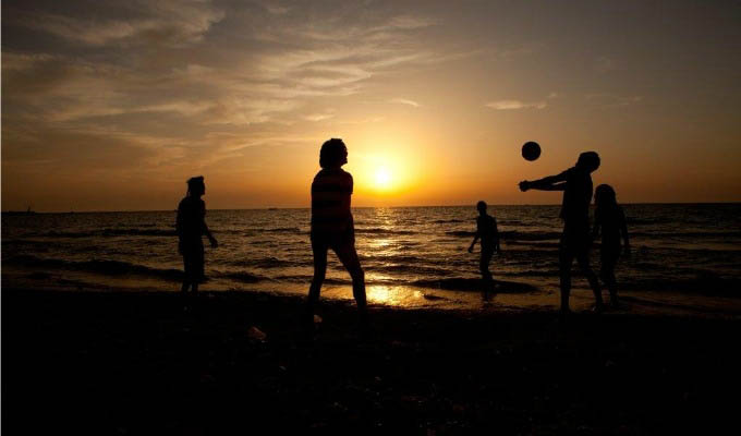 Tel Aviv, Playing on The Beach - Israel