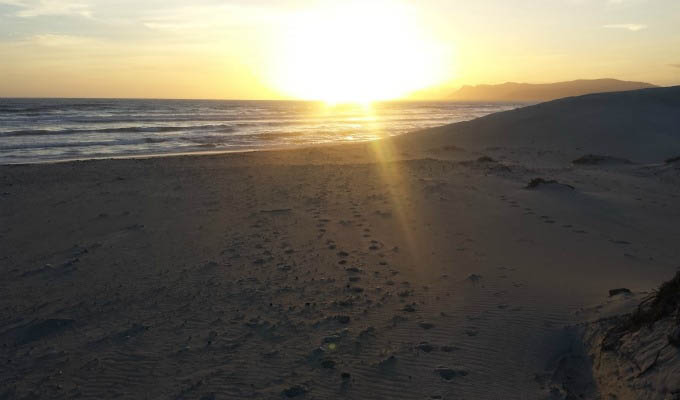 Sunset in Walker Bay Beach - South Africa