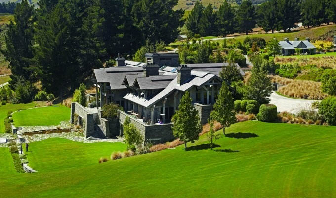 Blanket Bay Lodge, Exterior at Daylight - New Zealand