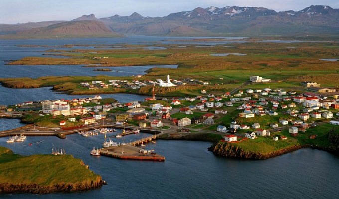Stykkisholmur Village, Aerial View - Courtesy of Iceland Travel - Iceland