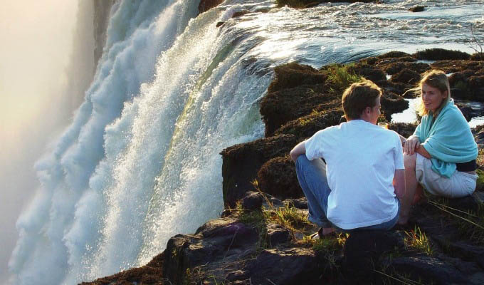 Victoria Falls, Morning Breeze at Livingstone Island - Zambia