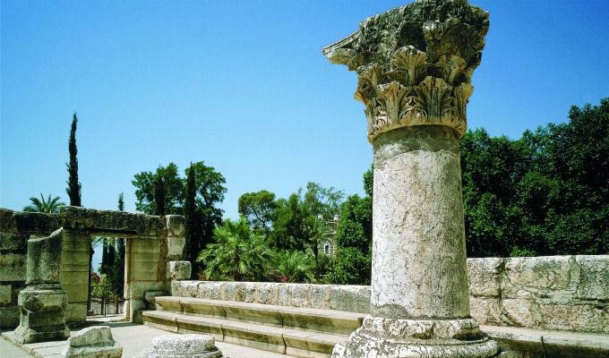 Capernaum, The Ancient Synagogue - Israel