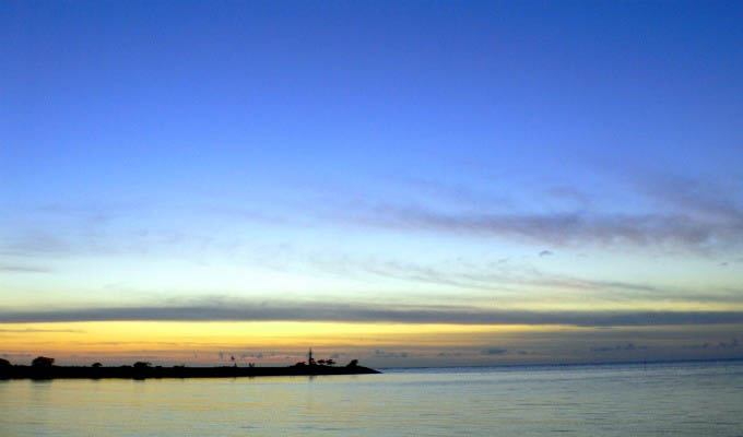 Okinawa, Sunset at Motobu Beach - Japan