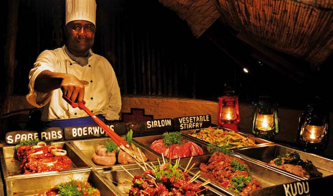 Zimbabwe - The Boma dining at Victoria Falls