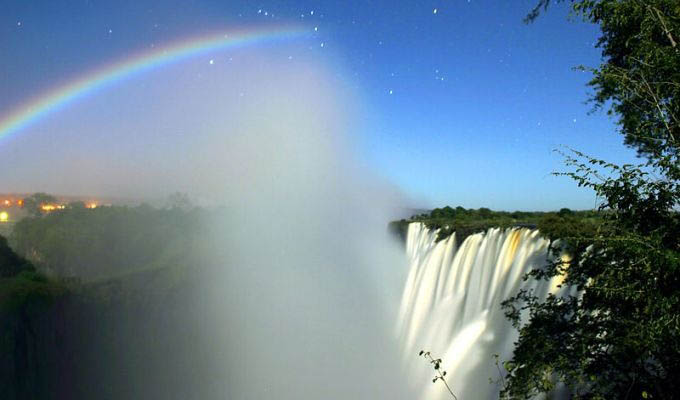 Lunar Rainbow at Victoria Falls - Zimbabwe