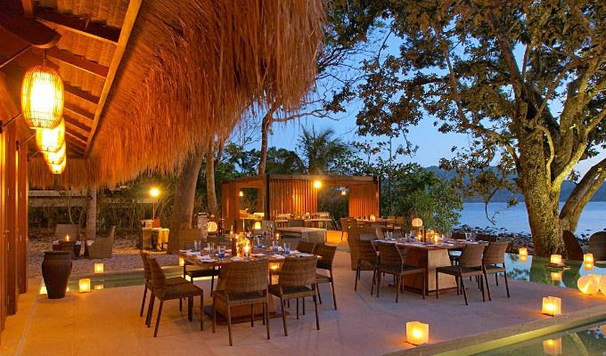 Palawan, El Nido Pangulasian Island Resort, Dinner at Sunset - Philippines