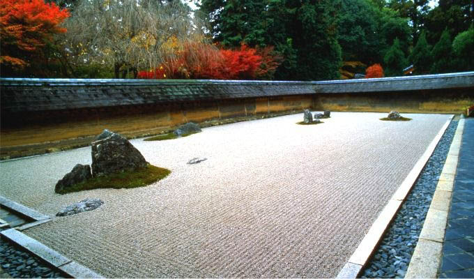 Kyoto, Ryoanji Temple's Rock Garden - Japan