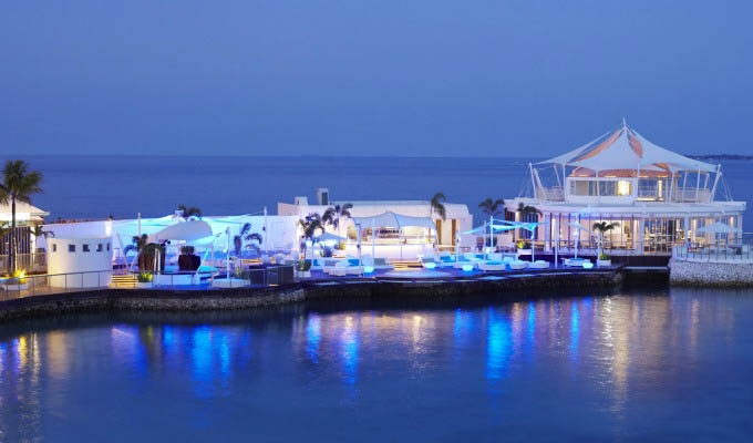 Cebu, Mövenpick Hotel Mactan Island, Ibiza Beach Club at Night - Philippines