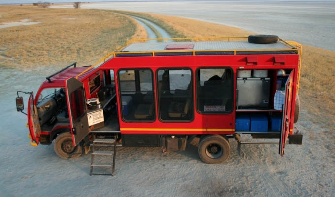 Sunway's red truck interior - South Africa