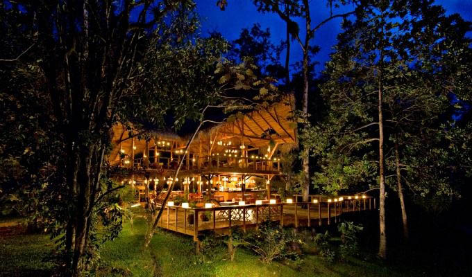 Pacuare Lodge, Main Building at Night - Costa Rica