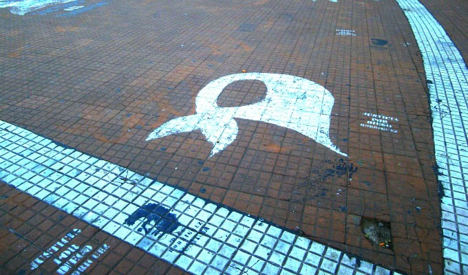 White shawl symbolizing the Mothers of Plaza de Mayo - Argentina