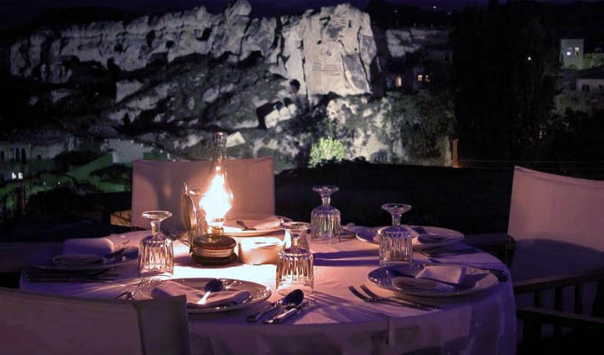 Yunak Evleri - Restaurant by night - Turkey, Cappadocia