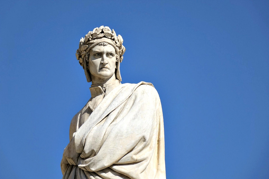 Firenze Piazza Santa Croce, Statua di Dante